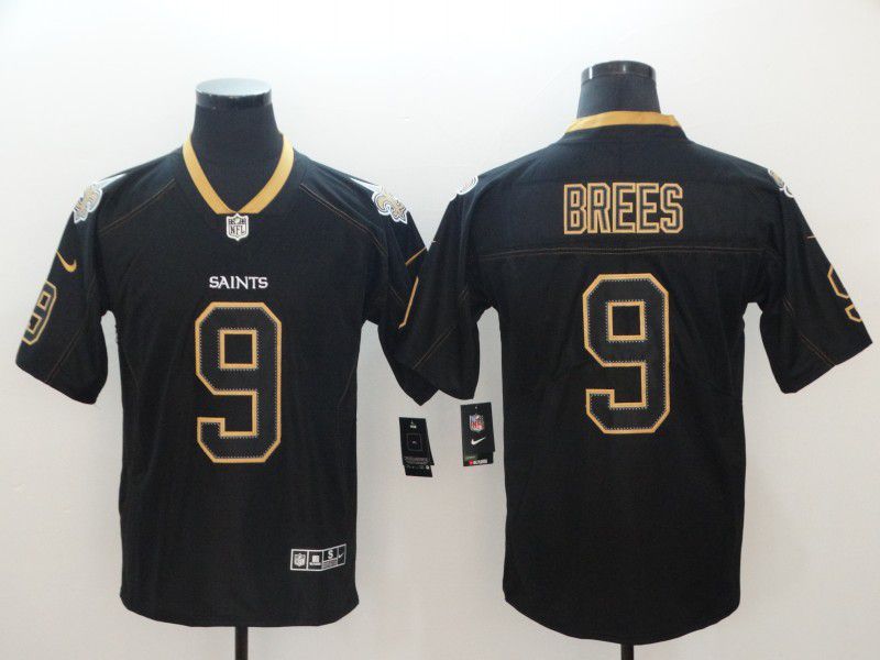 Men New Orleans Saints #9 Brees Black Nike Lights Out Black Color Rush Limited NFL Jerseys->new orleans saints->NFL Jersey